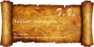Teller Veronika névjegykártya